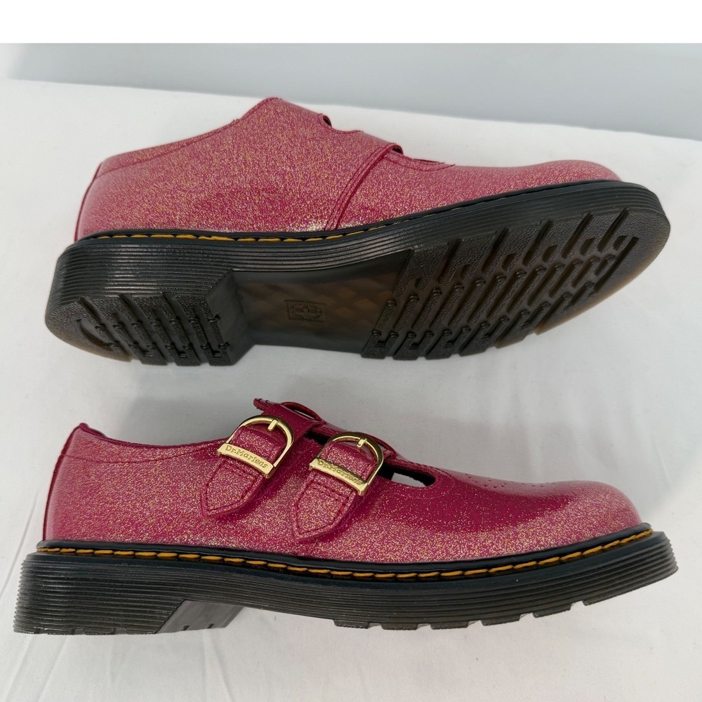 Dr. Martens 8065 Y Pink Glitter Mary Jane Double Strap Shoes 6 Whimsigoth 107-06 - Picture 11 of 16